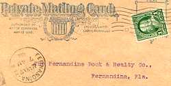 1903 postcard to Fred Willis Hoyt's Fernandina Dock and Realty Company